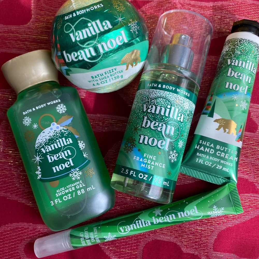 New Bath & Body Works BBW 2022 Holiday Traditions Vanilla Bean Noel 5 piece set